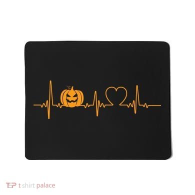 Love Pumpkins Halloween Heartbeat Mousepad