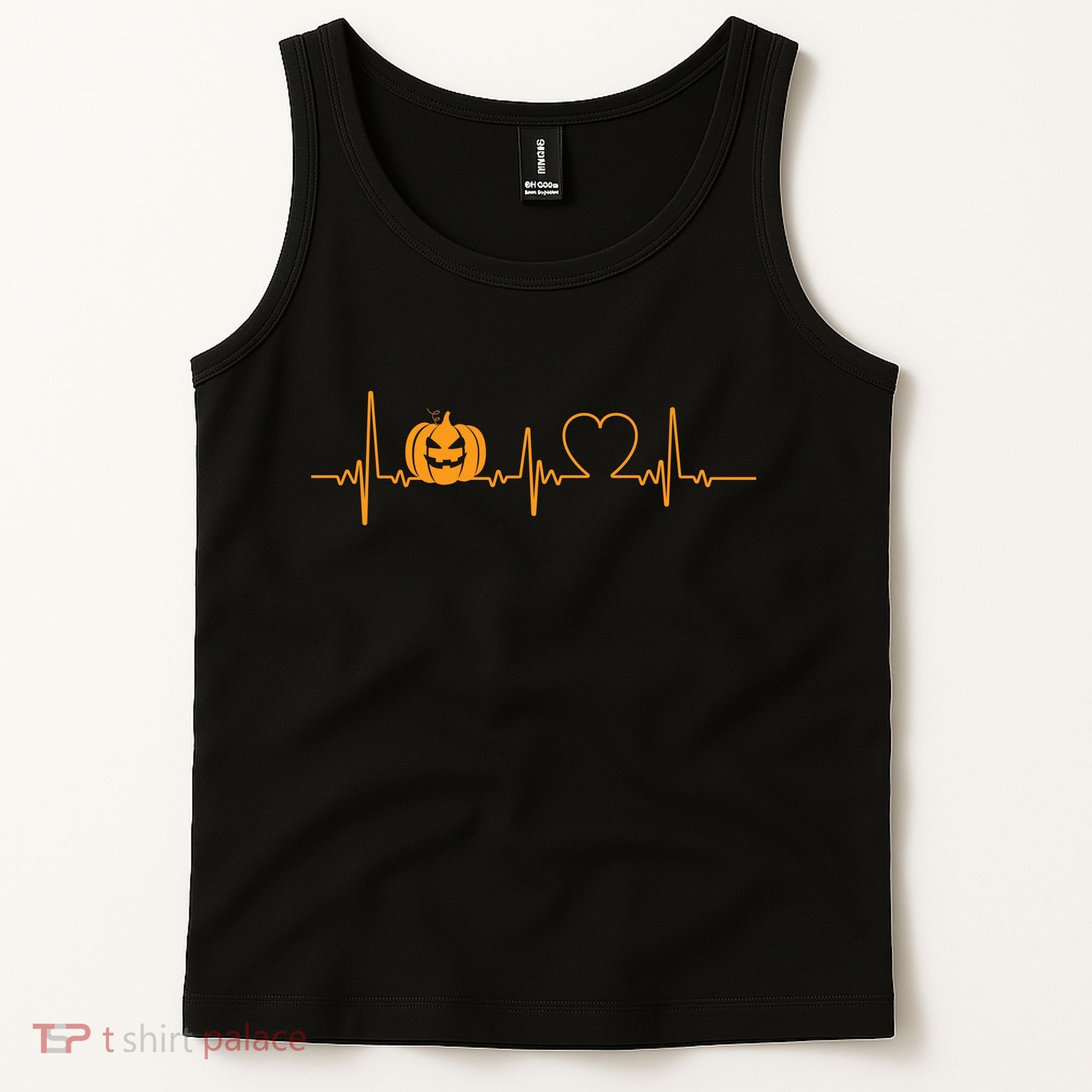 Love Pumpkins Halloween Heartbeat Tank Top