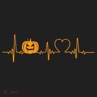 Love Pumpkins Halloween Heartbeat Golf Towel thumb 3