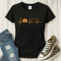 Love Pumpkins Halloween Heartbeat Women's T-Shirt thumb 3