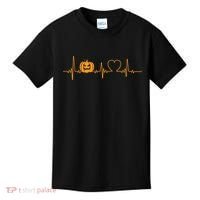 Love Pumpkins Halloween Heartbeat Kids T-Shirt thumb 0