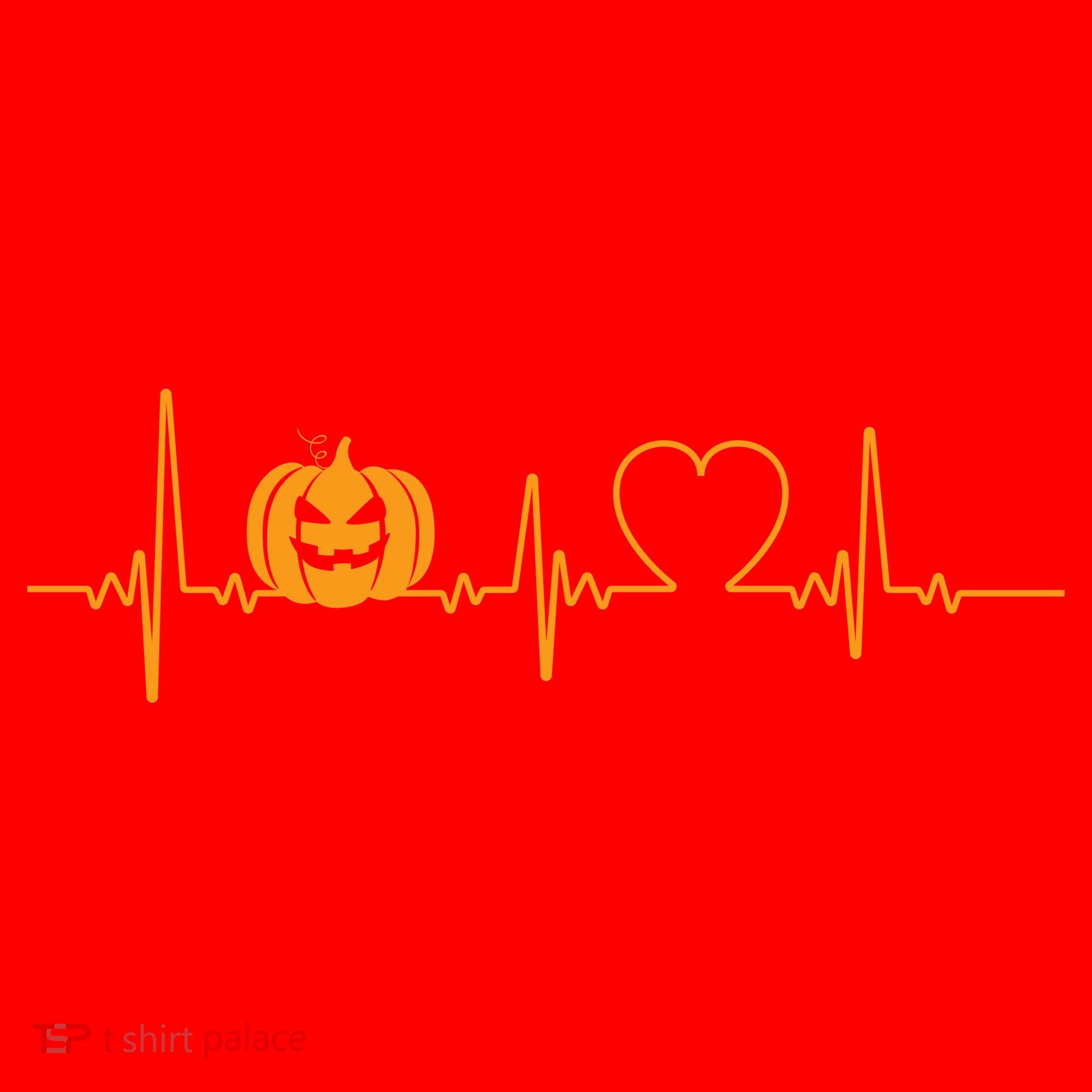 Love Pumpkins Halloween Heartbeat Santa Hat