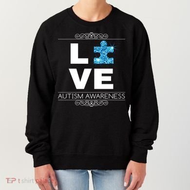 Love Puzzle Piece Autism Awareness Design Women's Sweatshirt