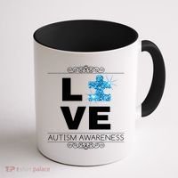 Love Puzzle Piece Autism Awareness Design Coffee Mug thumb 1