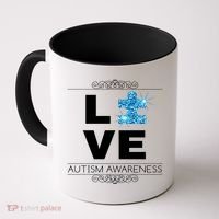 Love Puzzle Piece Autism Awareness Design Coffee Mug thumb 0