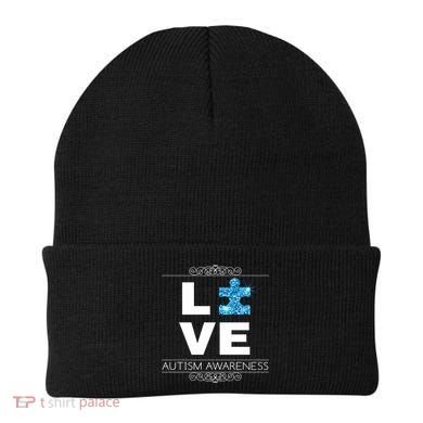 Love Puzzle Piece Autism Awareness Design Beanie
