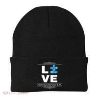 Love Puzzle Piece Autism Awareness Design Beanie thumb 0