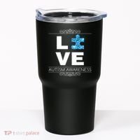 Love Puzzle Piece Autism Awareness Design Tumbler thumb 0