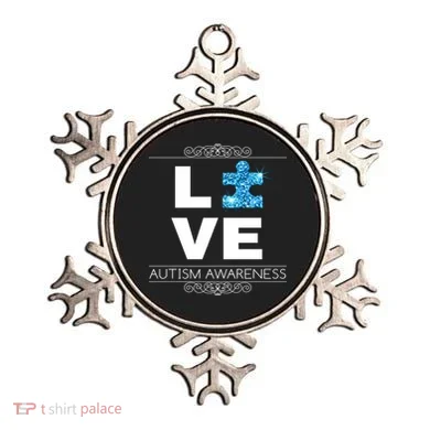 Love Puzzle Piece Autism Awareness Design Ornament