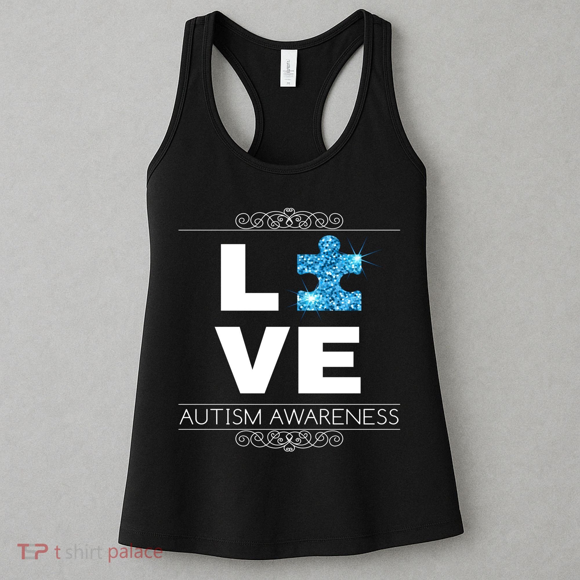 Love Puzzle Piece Autism Awareness Design Women's Tank Top