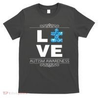 Love Puzzle Piece Autism Awareness Design T-Shirt thumb 0