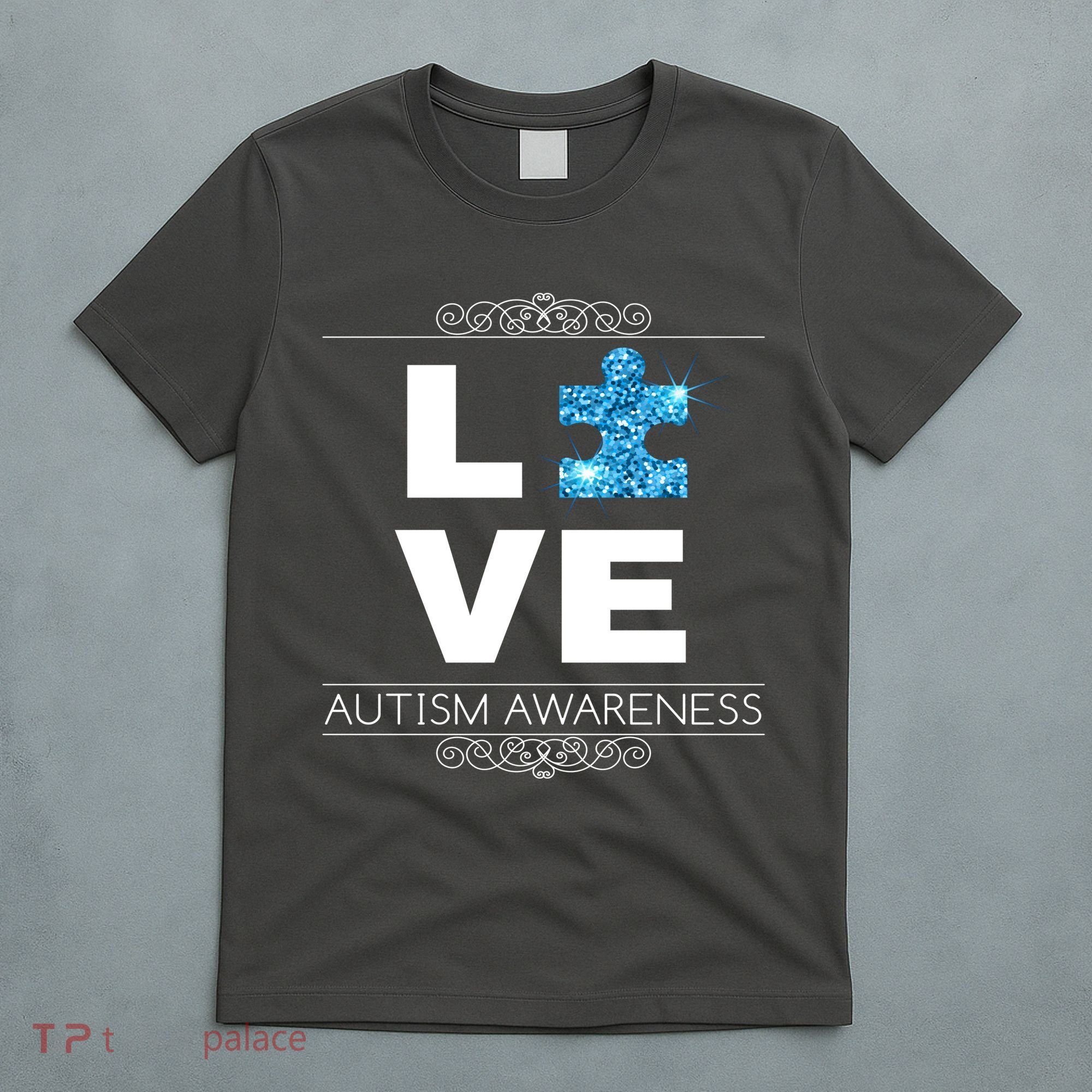 Love Puzzle Piece Autism Awareness Design T-Shirt