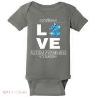 Love Puzzle Piece Autism Awareness Design Baby Bodysuit thumb 0