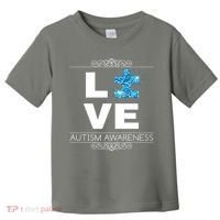 Love Puzzle Piece Autism Awareness Design Toddler T-Shirt thumb 0