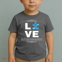 Love Puzzle Piece Autism Awareness Design Toddler T-Shirt thumb 2