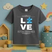 Love Puzzle Piece Autism Awareness Design Toddler T-Shirt thumb 3