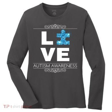 Love Puzzle Piece Autism Awareness Design Women's Long Sleeve Shirt