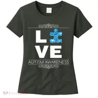 Love Puzzle Piece Autism Awareness Design Women's T-Shirt thumb 0