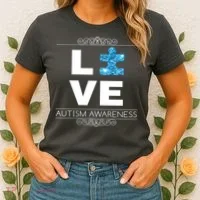 Love Puzzle Piece Autism Awareness Design Women's T-Shirt thumb 2