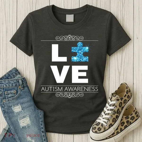 Love Puzzle Piece Autism Awareness Design Women's T-Shirt