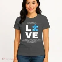 Love Puzzle Piece Autism Awareness Design Women's T-Shirt thumb 4