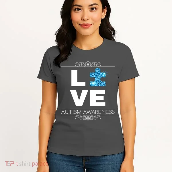 Love Puzzle Piece Autism Awareness Design Women's T-Shirt