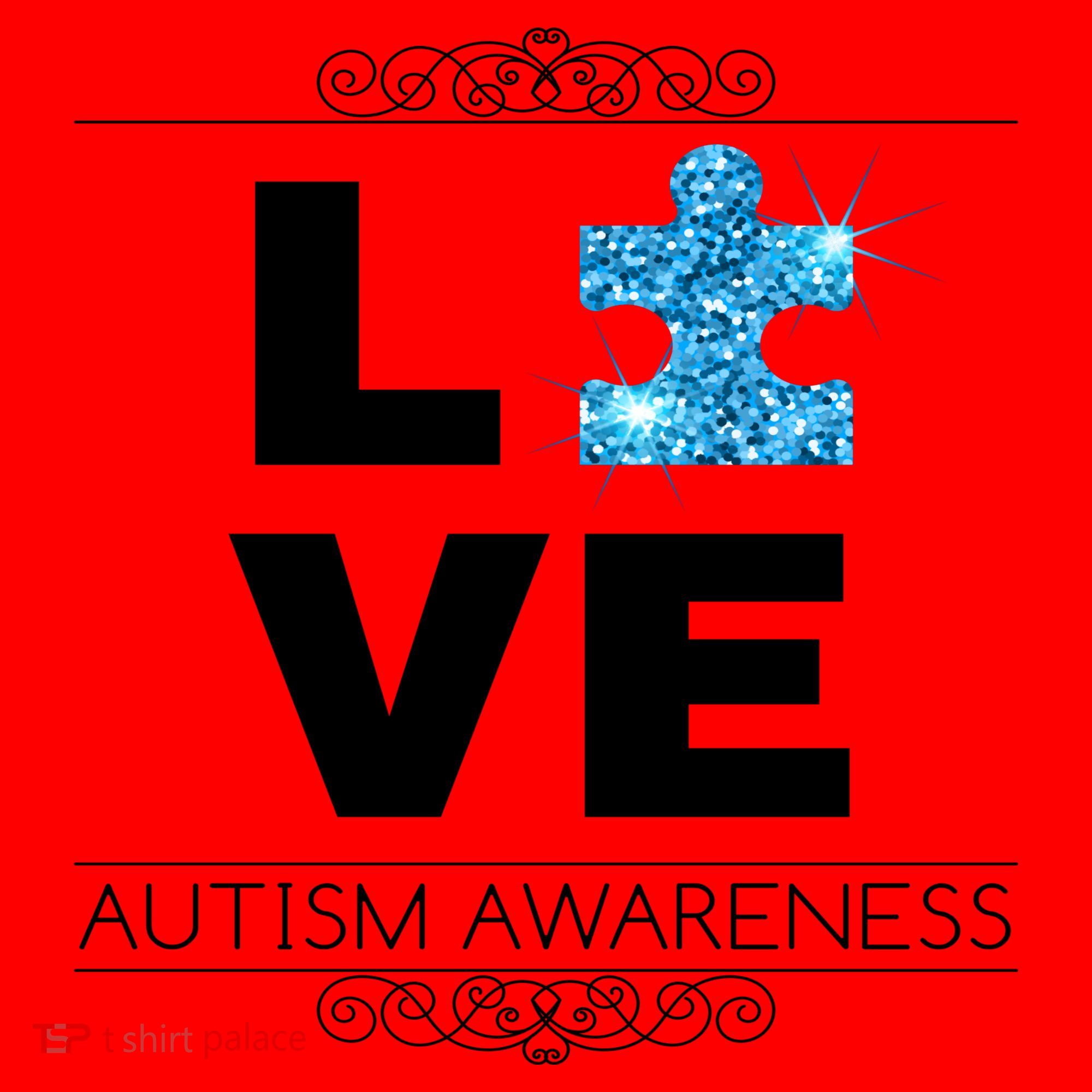 Love Puzzle Piece Autism Awareness Design Santa Hat