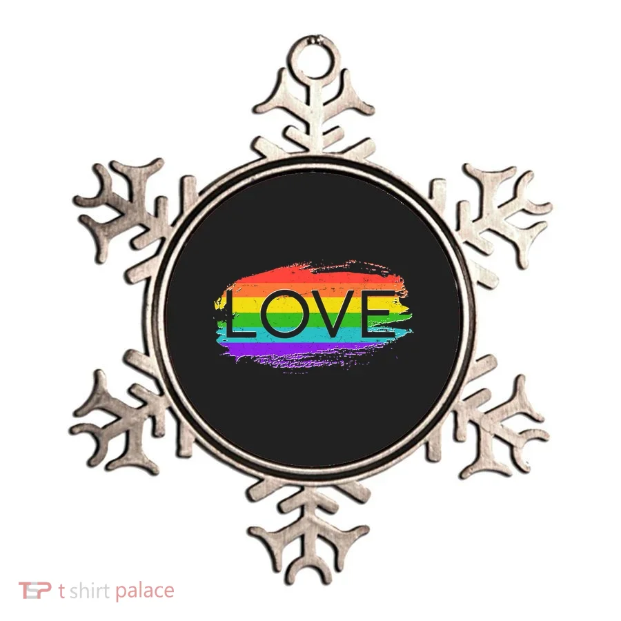 Love Rainbow Paint Gay Pride Ornament