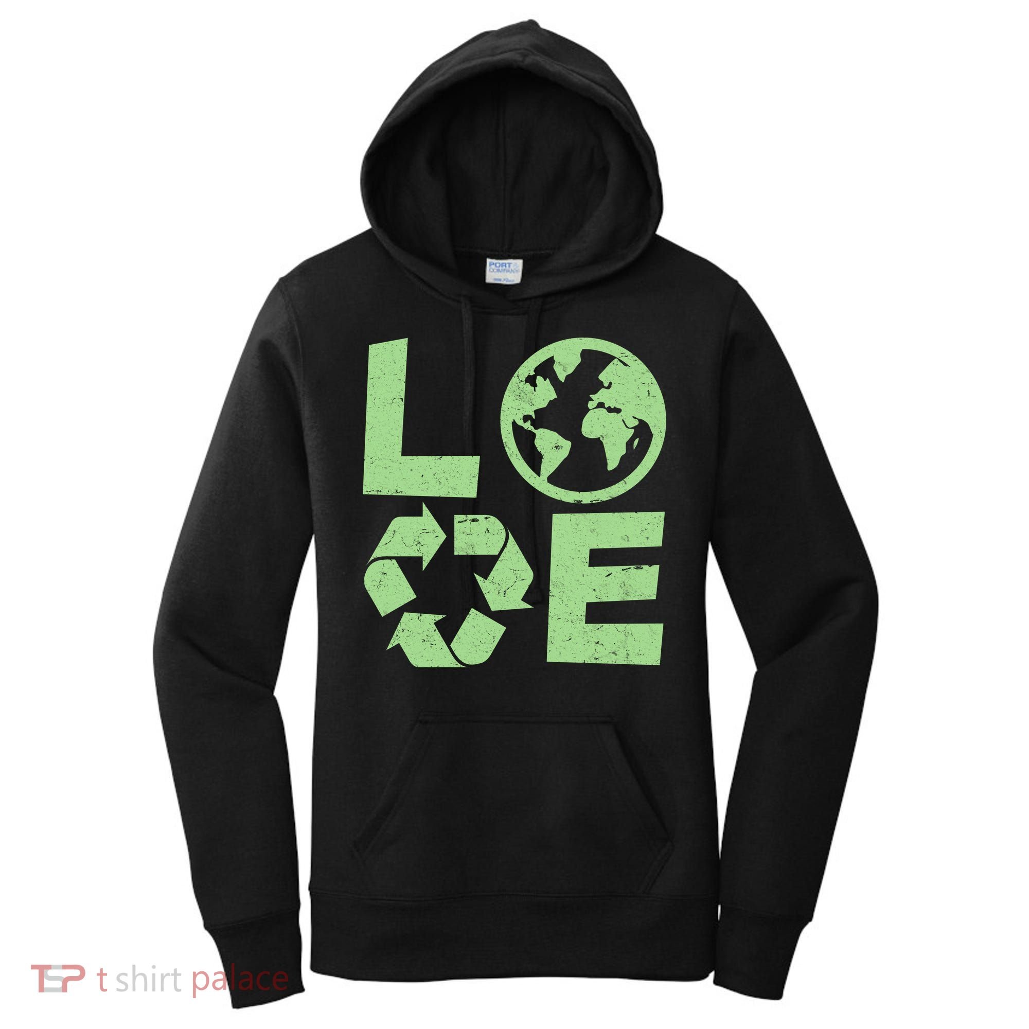 LOVE Recycle Earth Day Women's Hoodie