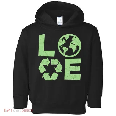 LOVE Recycle Earth Day Toddler Hoodie