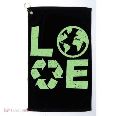 LOVE Recycle Earth Day Golf Towel