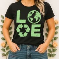 LOVE Recycle Earth Day Women's T-Shirt thumb 2