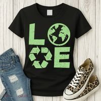 LOVE Recycle Earth Day Women's T-Shirt thumb 3