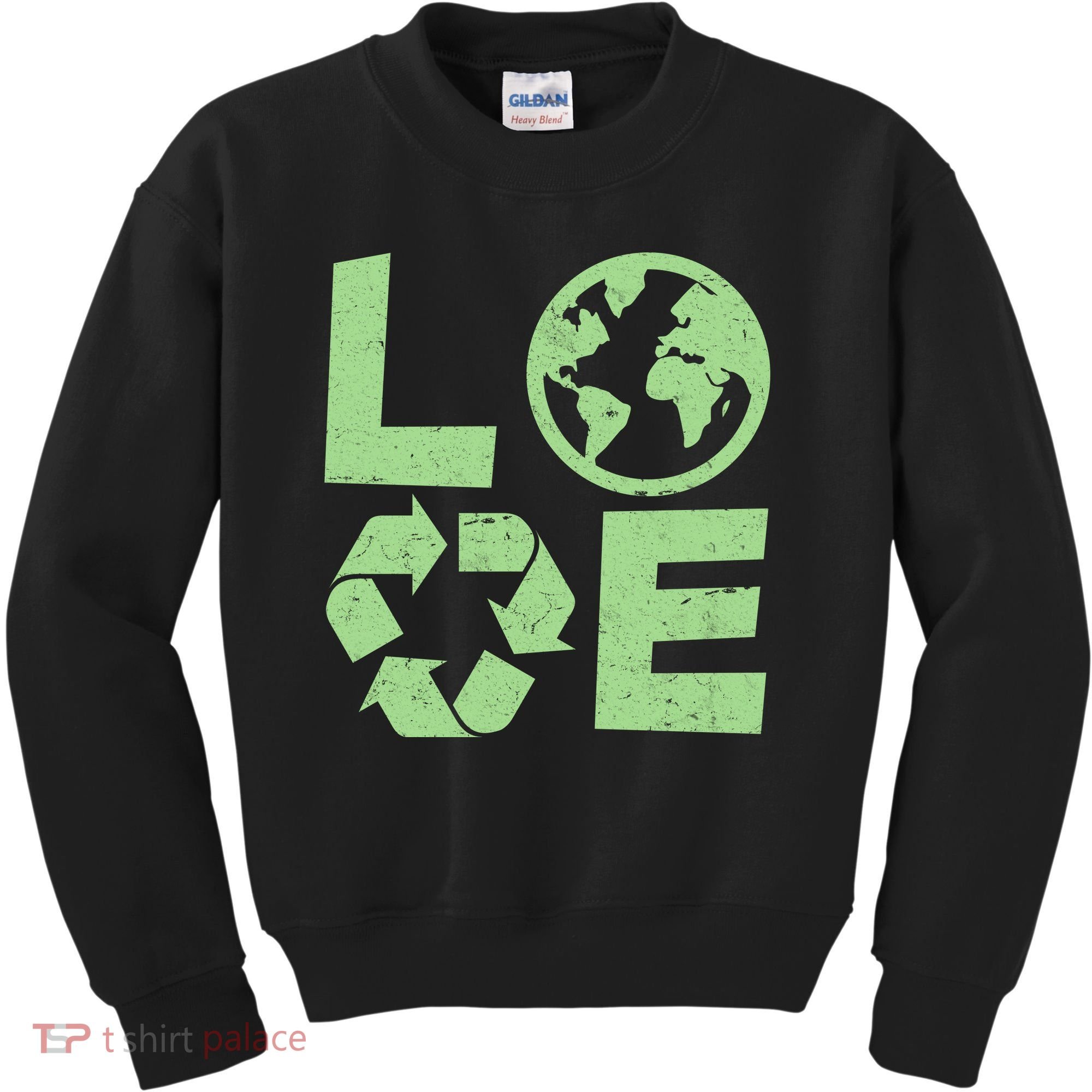 LOVE Recycle Earth Day Kids Sweatshirt