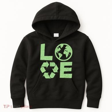 LOVE Recycle Earth Day Kids Hoodie