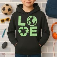 LOVE Recycle Earth Day Kids Hoodie thumb 2