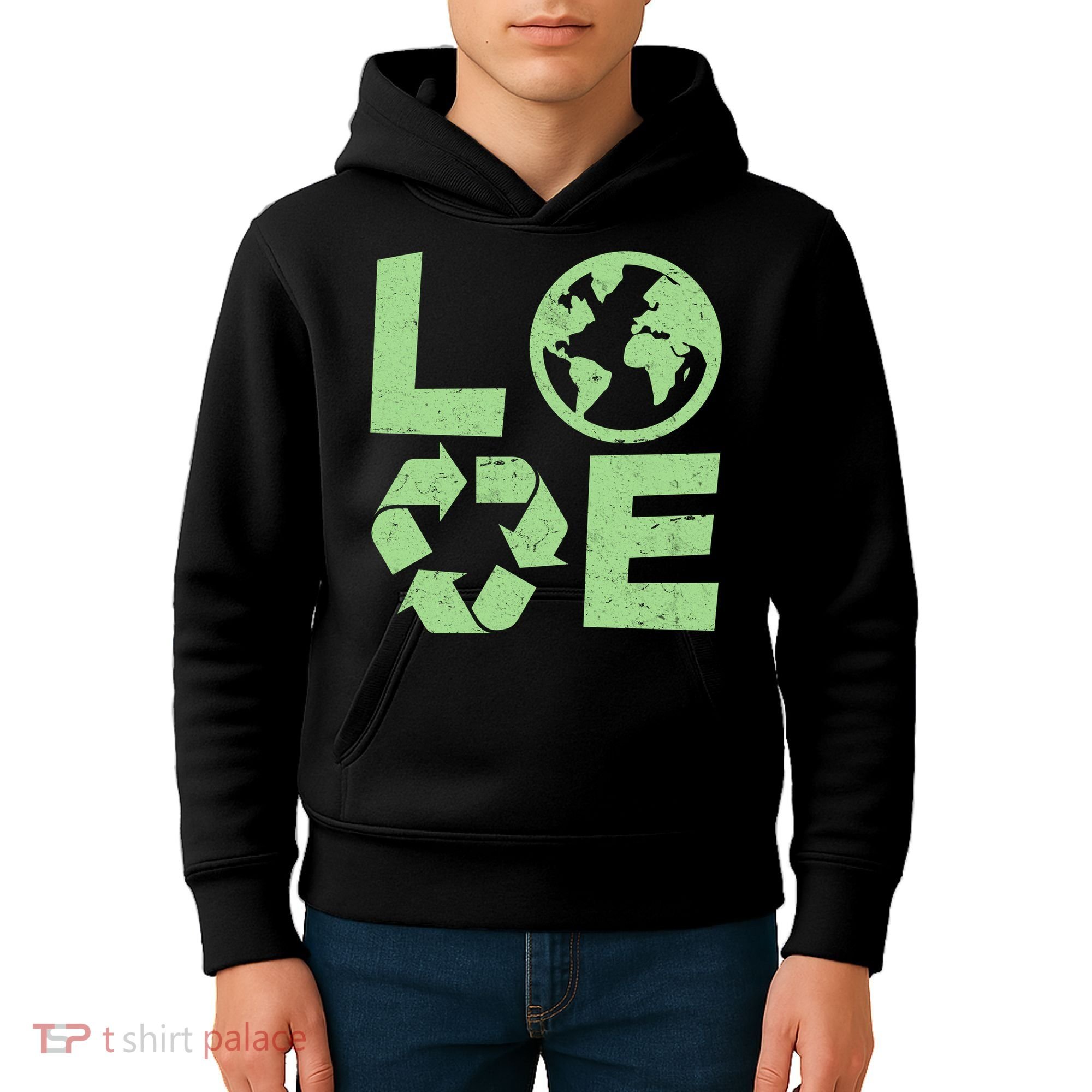 LOVE Recycle Earth Day Kids Hoodie
