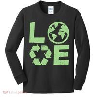 LOVE Recycle Earth Day Kids Long Sleeve Shirt thumb 0
