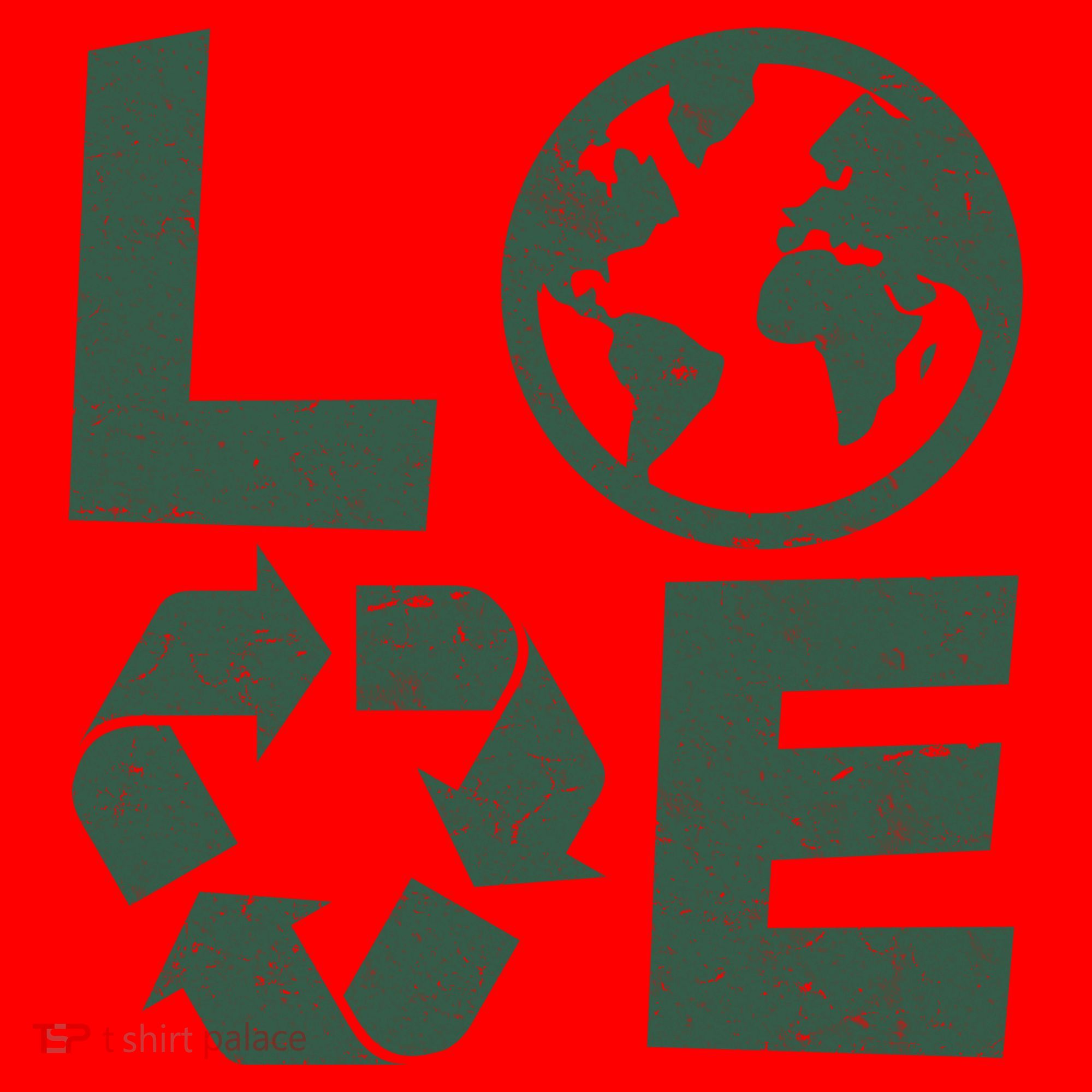 LOVE Recycle Earth Day Santa Hat