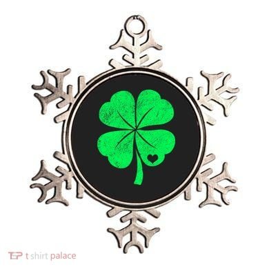 Love Shamrock Vintage Distressed Irish Clover Ornament