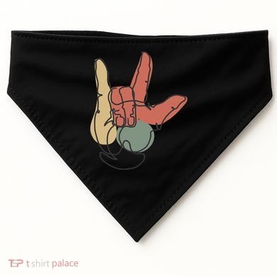 Love Sign Language USA-Made Doggie Bandana