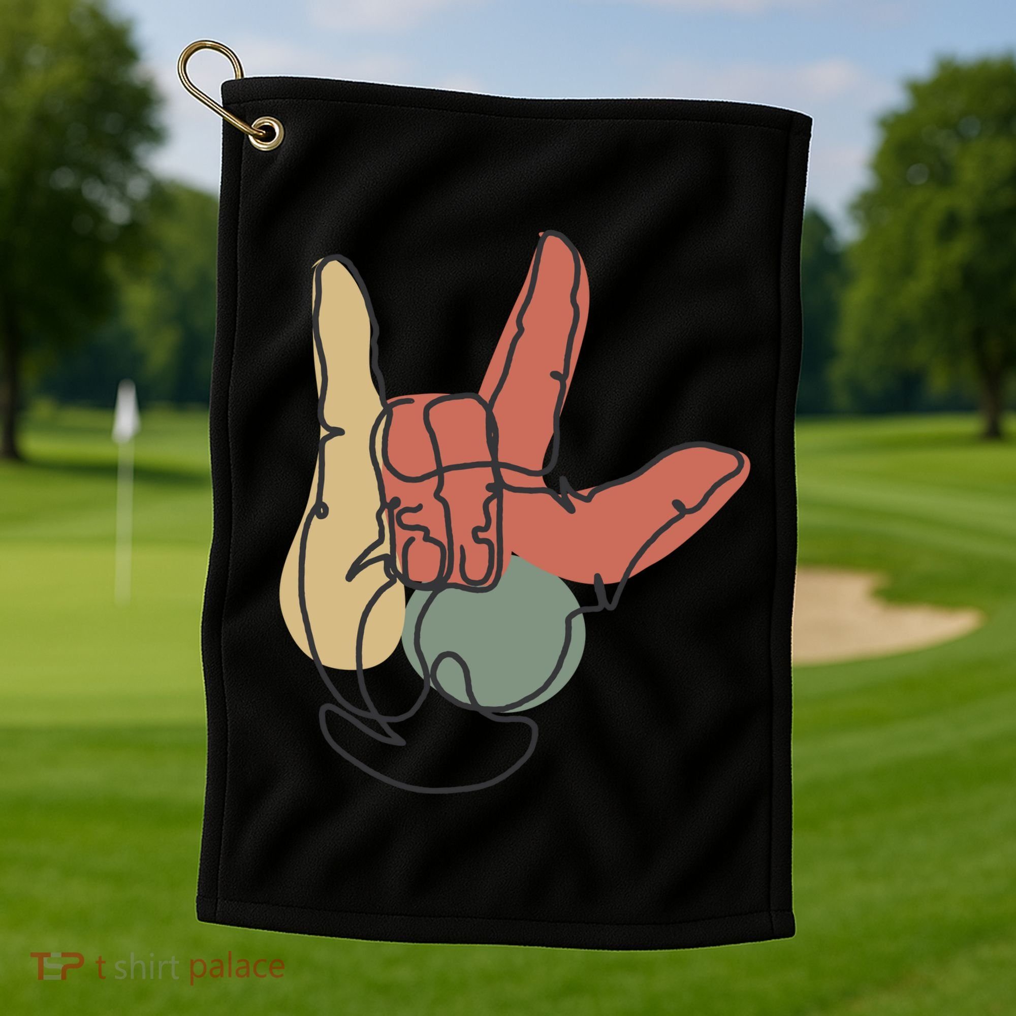 Love Sign Language Golf Towel
