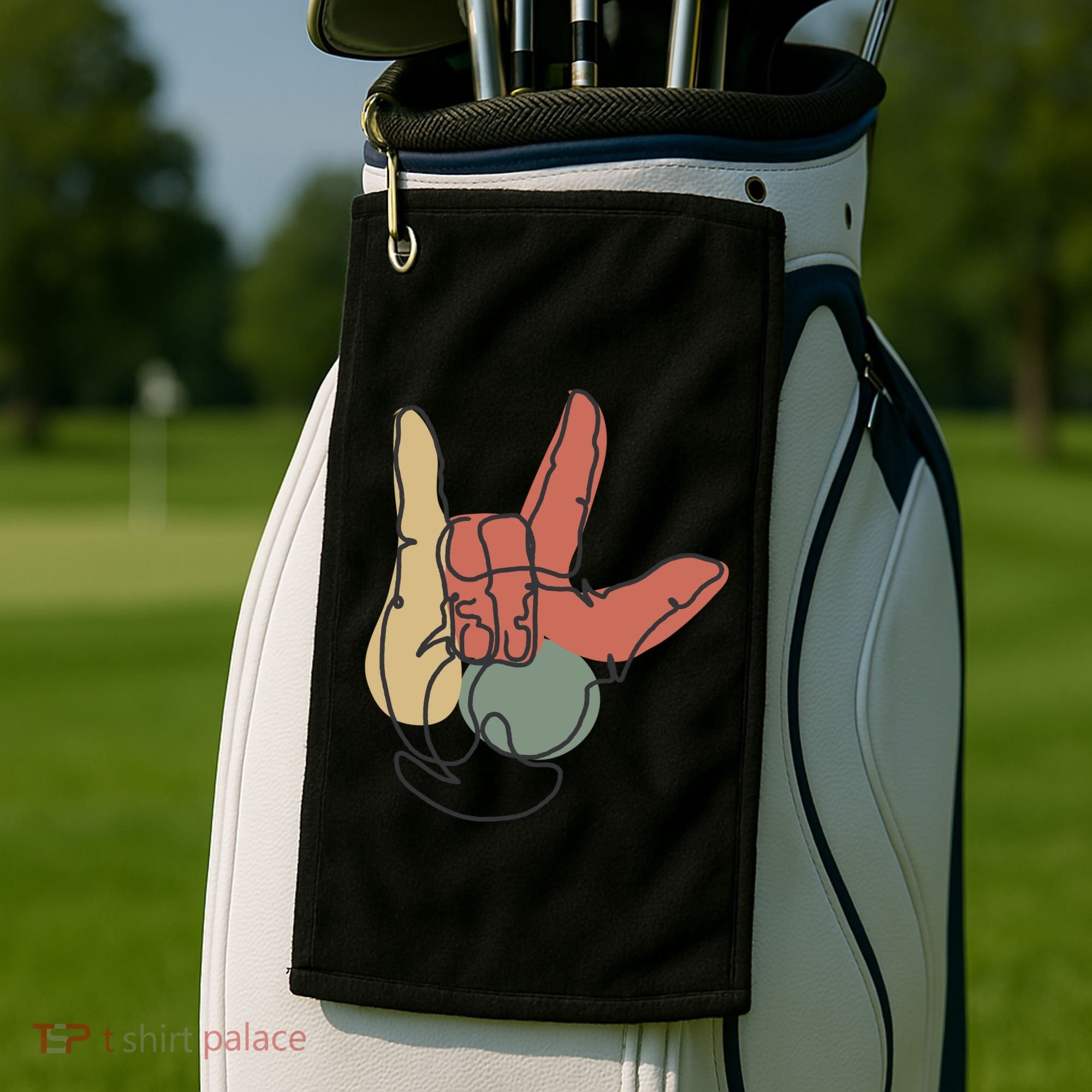 Love Sign Language Golf Towel