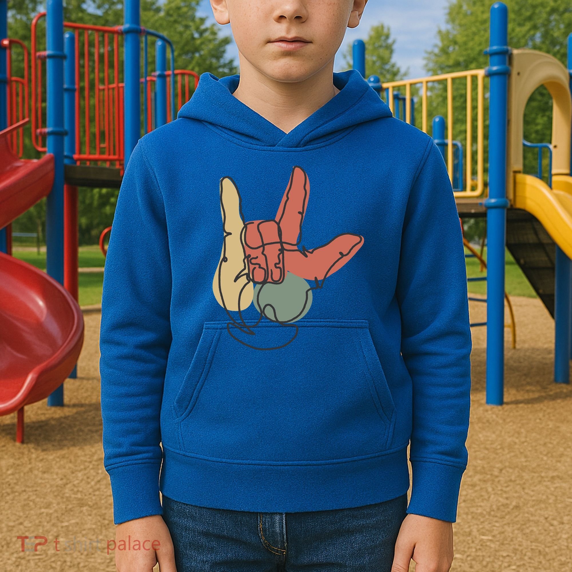 Love Sign Language Kids Hoodie