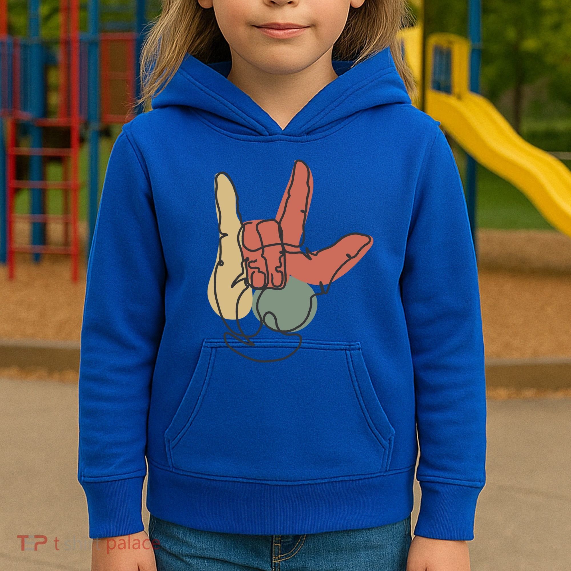 Love Sign Language Kids Hoodie