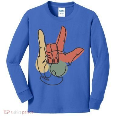 Love Sign Language Kids Long Sleeve Shirt
