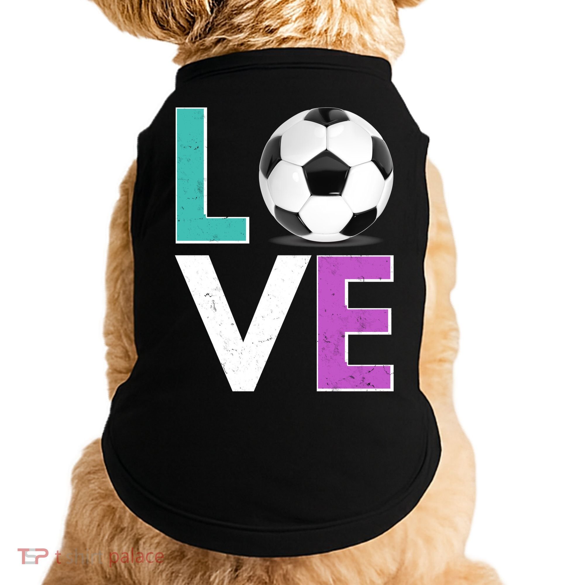 LOVE Soccer Sports Fan Doggie Tank