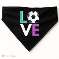 LOVE Soccer Sports Fan USA-Made Doggie Bandana thumb 0