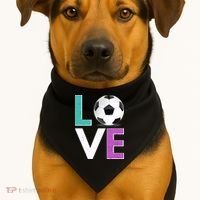 LOVE Soccer Sports Fan USA-Made Doggie Bandana thumb 1
