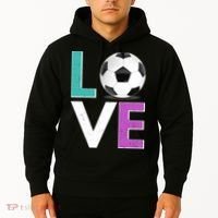 LOVE Soccer Sports Fan Hoodie thumb 2